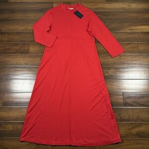 Bryn Walker Women's Size XL Red Dragon Bamboo Organic Cotton Weekend Long Dress
